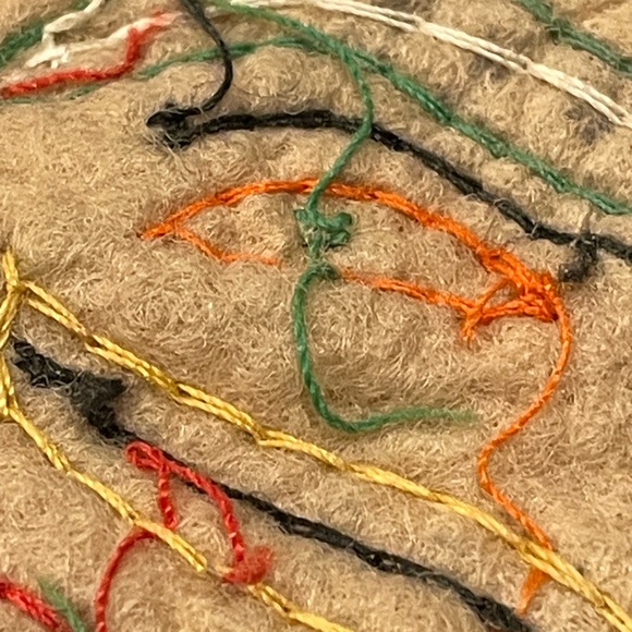 Vintage Handmade Beaded Mask on Cloth. Unknown Origin. - Picture 8 of 8